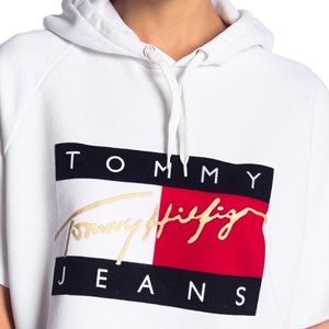 NWT Tommy Jeans Logo Short Sleeve Hoodie